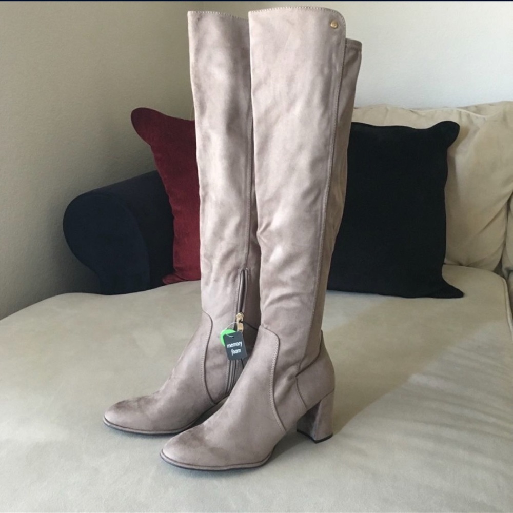 NWB, Liz Claiborne Taupe Over the Knee Boots